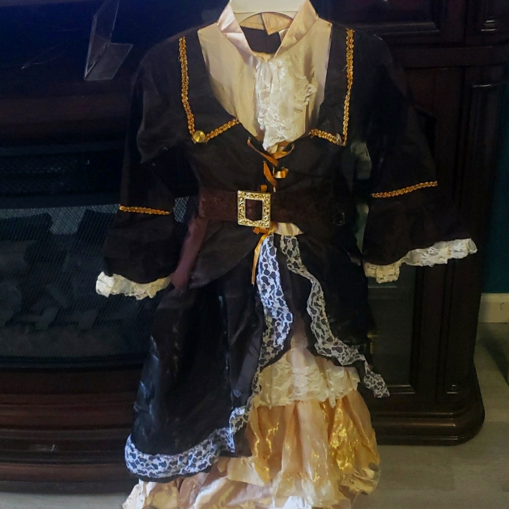 GIRLS PIRATE COSTUME W/ HAT
